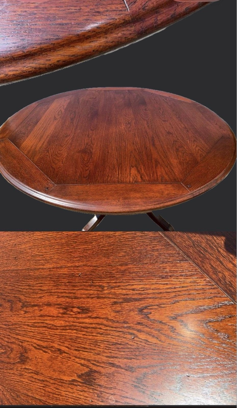 Bannink Jugendstil Kersenhouten Eetkamertafel 130 cm, Antiek en Kunst, Ophalen