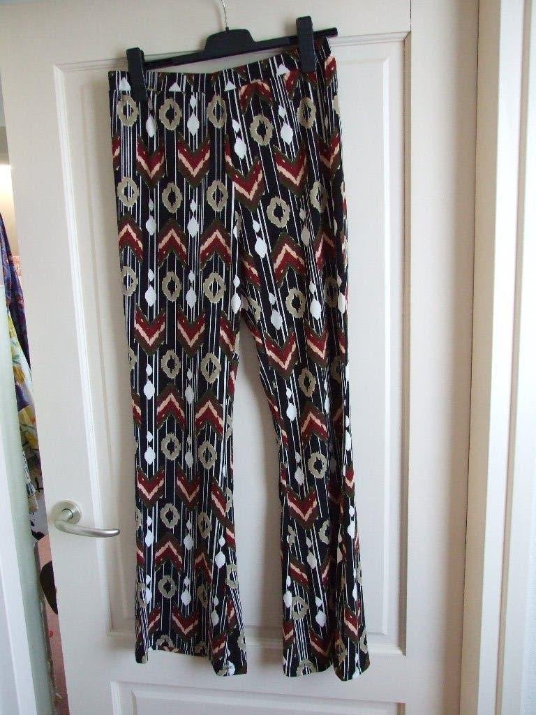Norah nieuwe flairbroek met print 42, Meerkleurig, Maat 42/44 (L), Nieuw, Ophalen of Verzenden