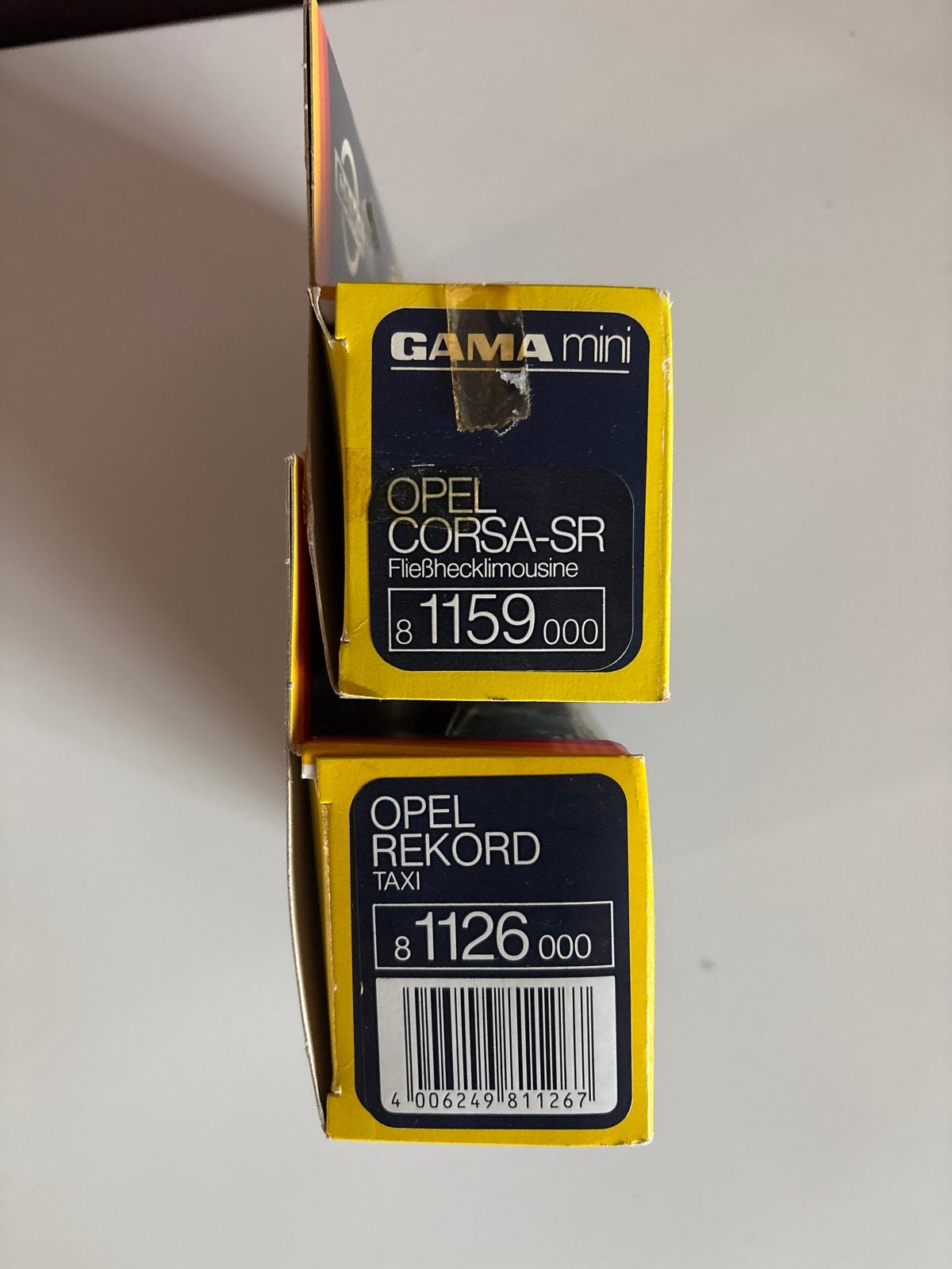 GAMA mini Opel Corsa-SR & Opel Rekord Taxi modelauto's, Ophalen of Verzenden, Nieuw, Auto