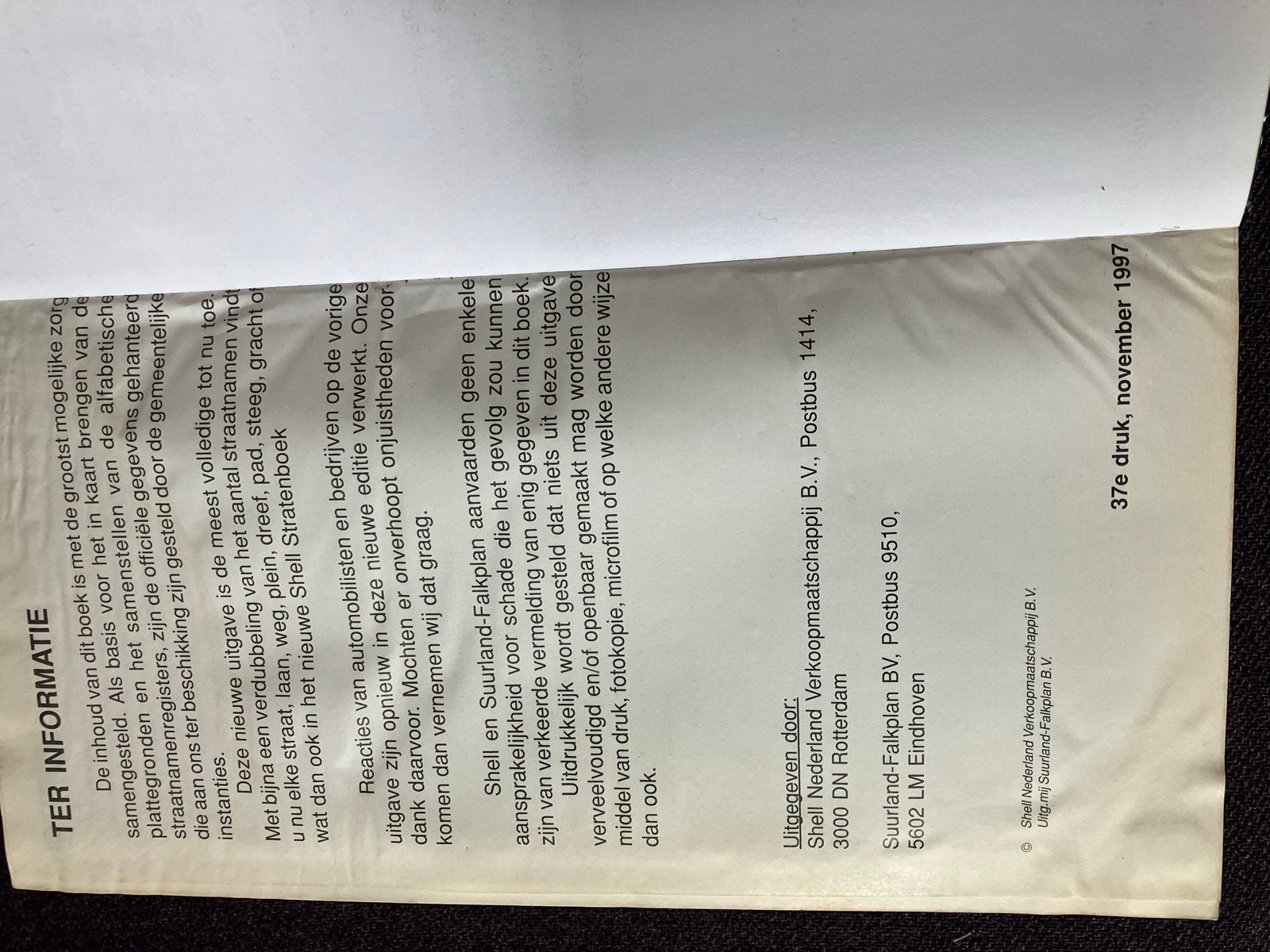 Het Shell Stratenboek - Alle straatnamen van Nederland, Boeken, Ophalen, Gelezen, Algemeen