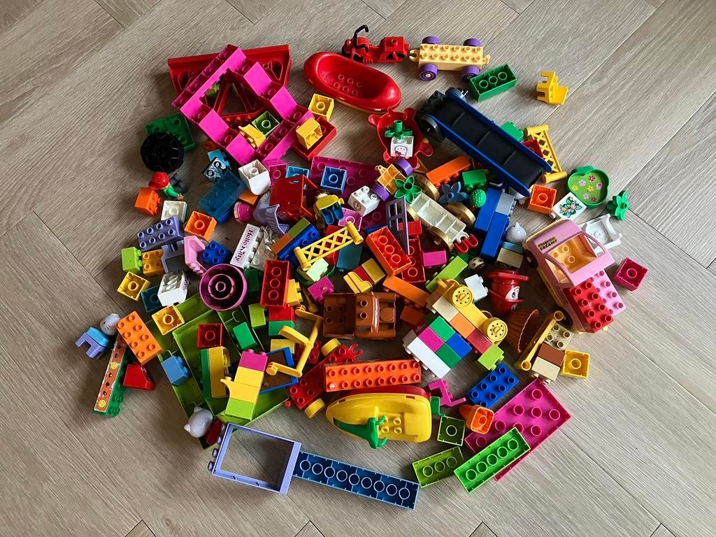 Duplo Lego | groot pakket, ook auto, boot, motor, Gebruikt, Ophalen of Verzenden, Duplo, Losse stenen