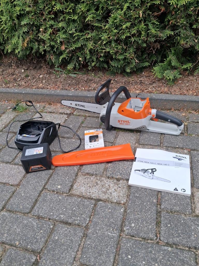 Stihl msa 120 accu kettingzaag, Ophalen
