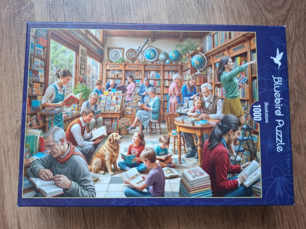 BLUEBIRD Puzzel - Bookstore - 1000 Stukjes, Ophalen of Verzenden, 500 t/m 1500 stukjes, Zo goed als nieuw, Legpuzzel