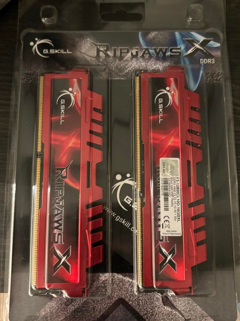 G.Skill Ripjaws X DDR3 RAM 16GB (2x8GB) 1600MHz, Computers en Software, RAM geheugen, DDR3, Ophalen of Verzenden, Zo goed als nieuw
