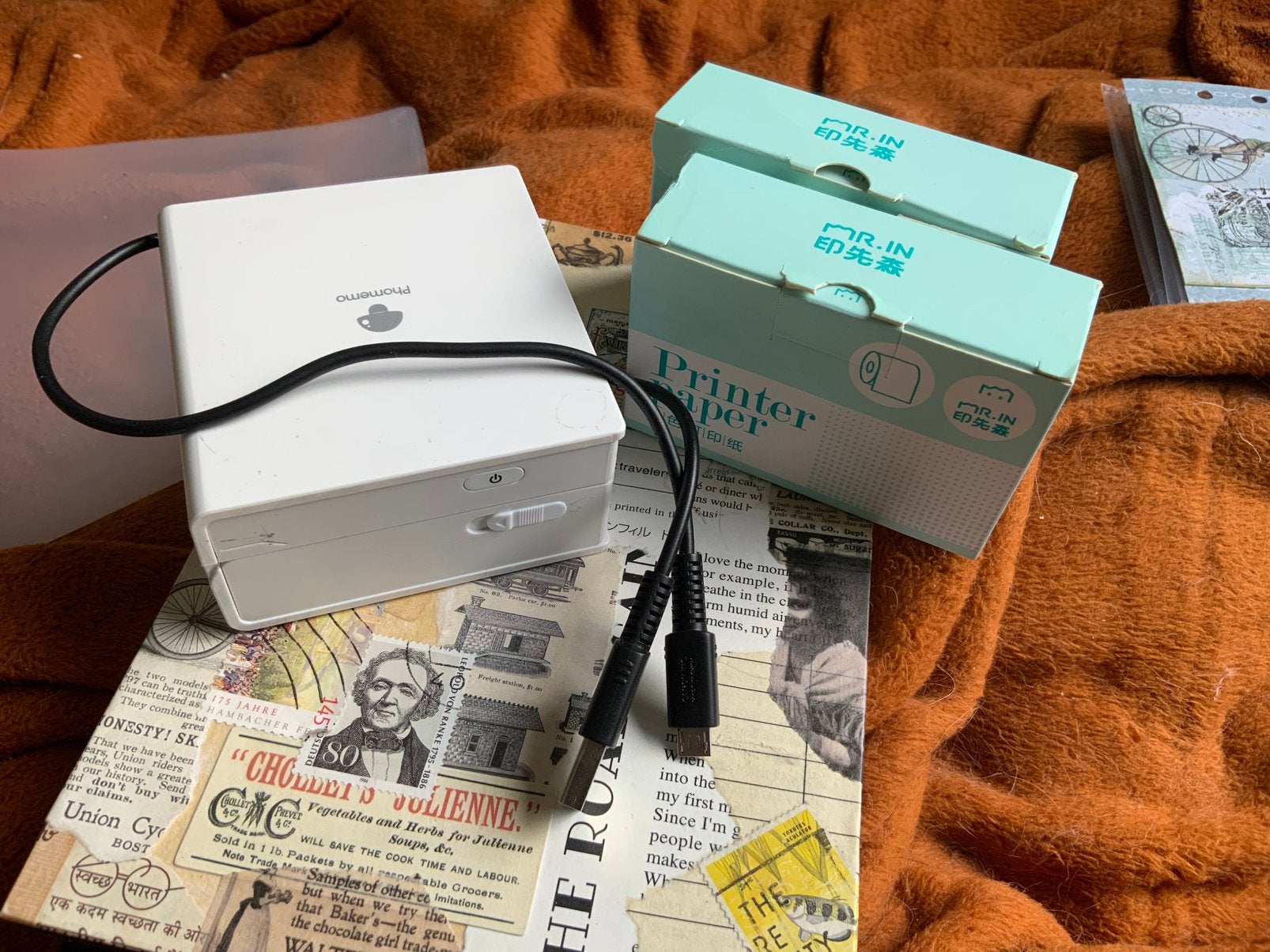 Phomemo als nieuw met papier  thermisch printer zie foto, Ophalen of Verzenden, Zo goed als nieuw