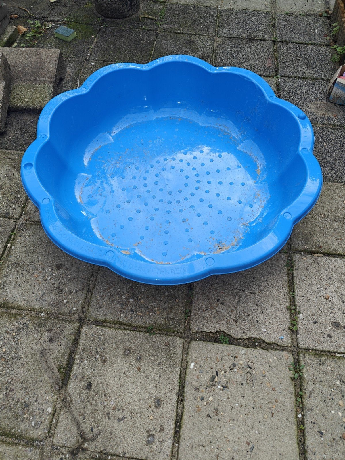 Blauwe schelp zandbak voor kinderen, Ophalen, Gebruikt