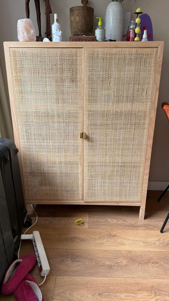 IKEA Stockholm kast met rotan deuren, Ophalen, Zo goed als nieuw