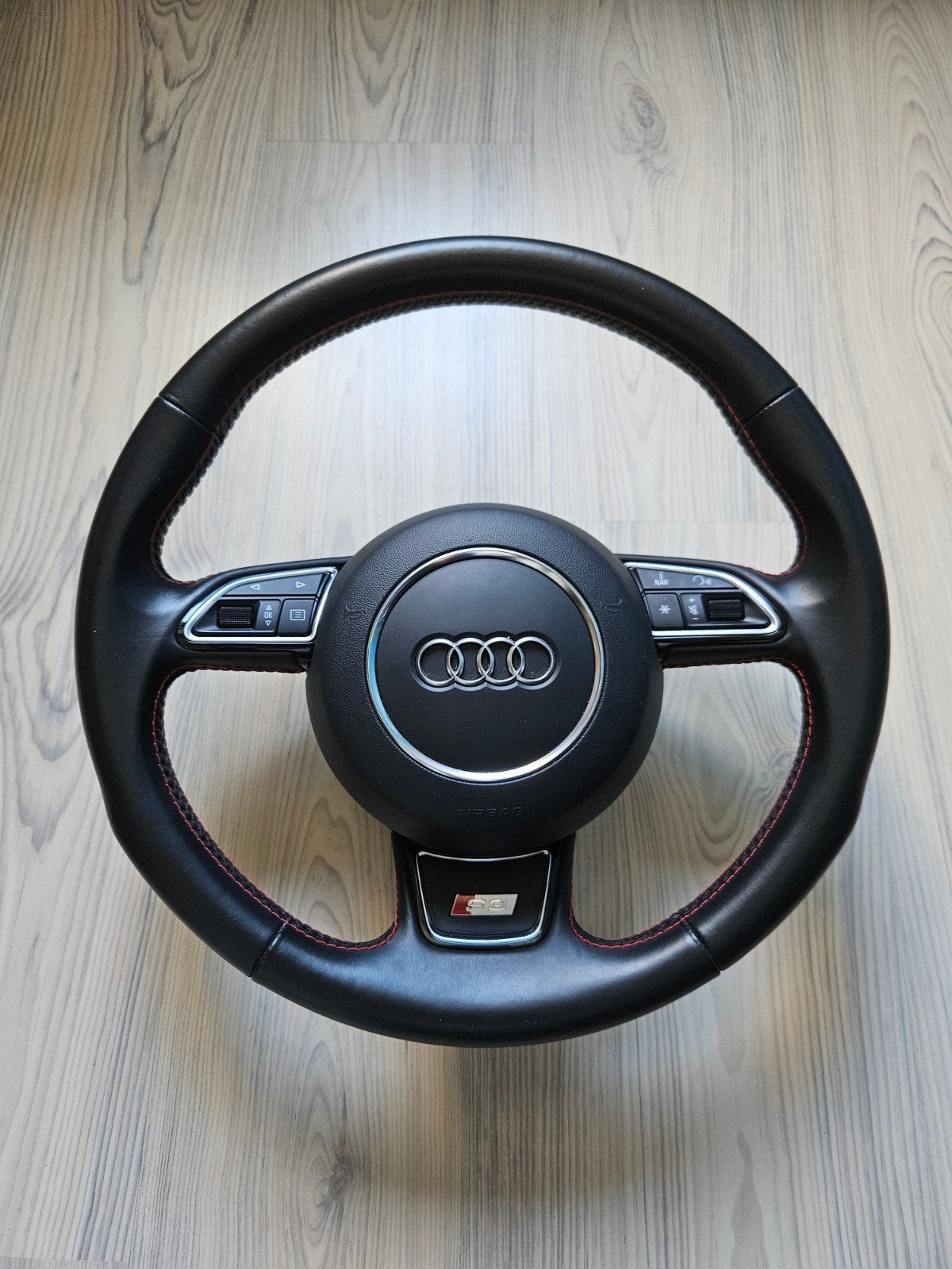 Origineel Audi A1/S1, A3/S3 stuur met airbag - RS-stiksels, Ophalen of Verzenden, Gebruikt, Audi