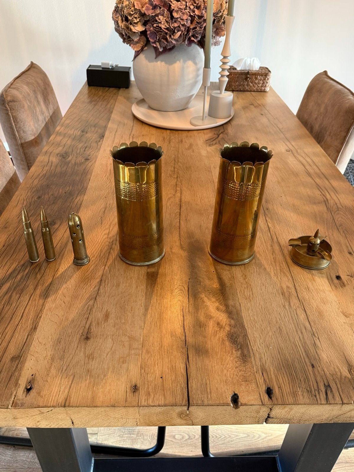 Decoratieve messing hulzen en kogels, Ophalen