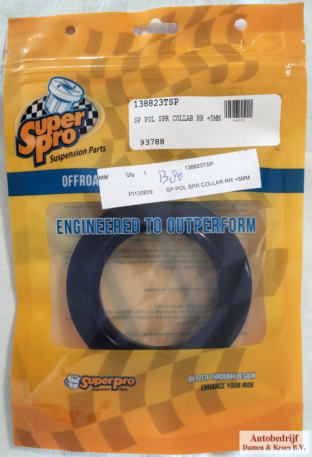 Collar, spring insulator, rear, thick +5mm, polyurethane 138, Auto-onderdelen, Ophanging en Onderstel, -, Overige automerken, -