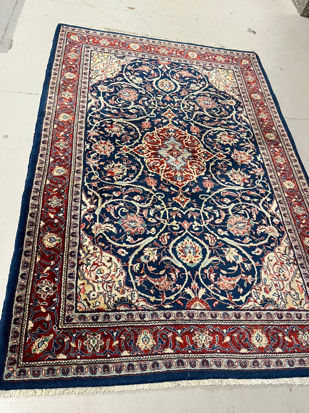Perzische Tapijt handgemaakte iran 200x137, Ophalen, 100 tot 150 cm, Geel, Zo goed als nieuw