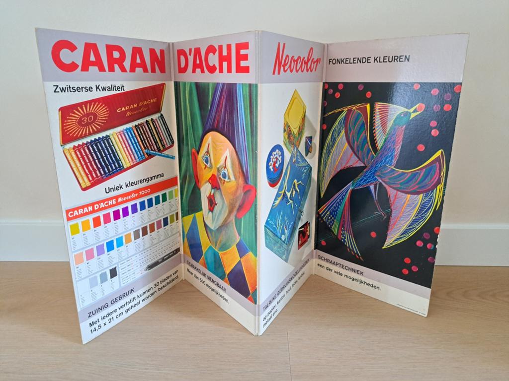 Reclamebord Caran d'ache potloden potlood geen emaille, Ophalen of Verzenden, Gebruikt, Reclamebord