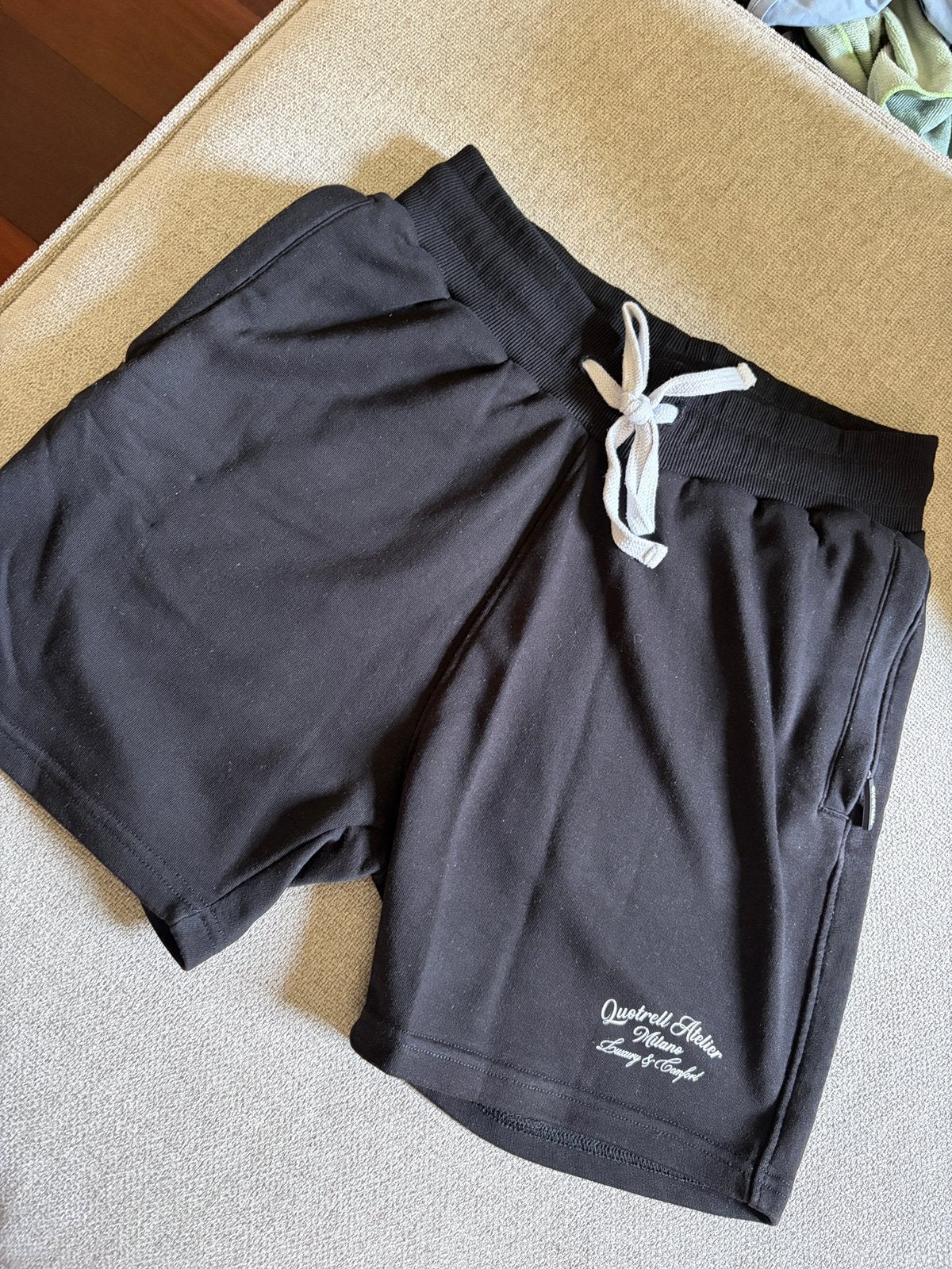 Quotrell Atelier zwarte, korte broek. Heren. Maat M, Verzenden, Zo goed als nieuw, Maat 48/50 (M), Zwart
