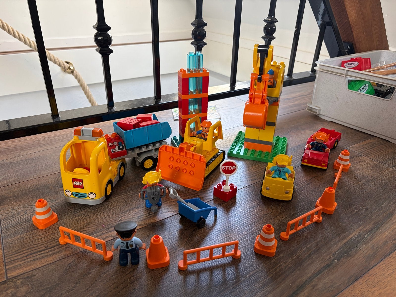 Duplo 10813 Grote Bouwplaats met extra's, Ophalen, Gebruikt, Compleet, Duplo