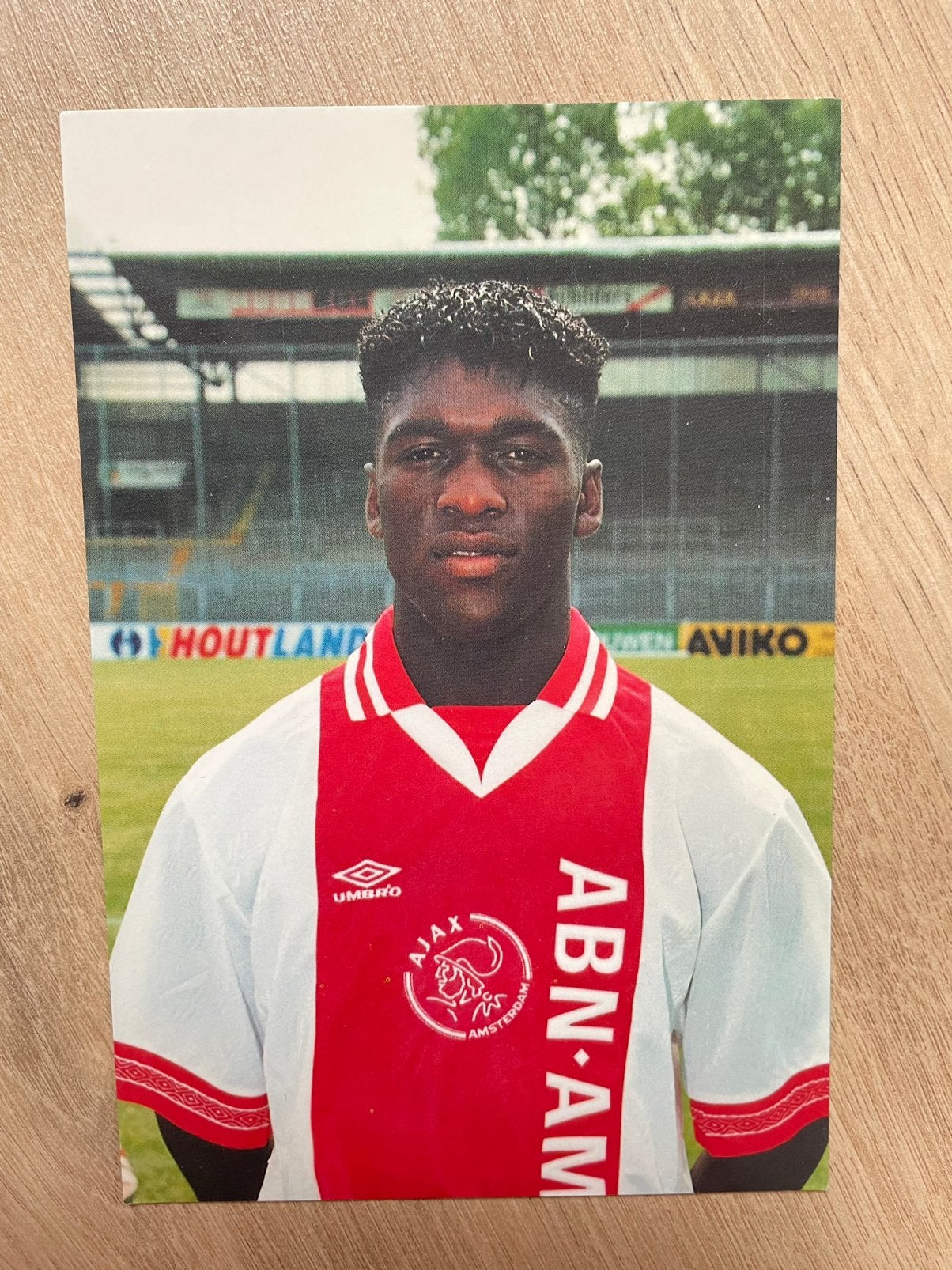 Fotokaart Clarence Seedorf (Ajax)., Verzamelen, Ophalen of Verzenden, Nieuw, Ajax, Spelerskaart