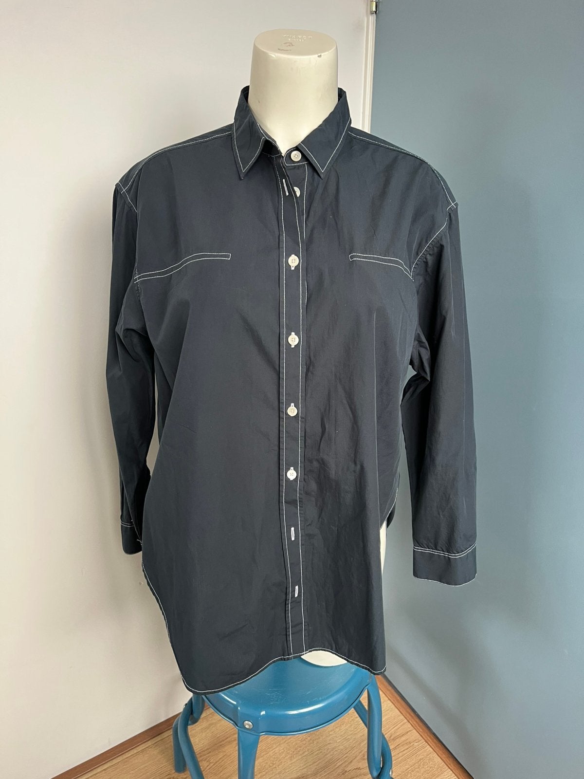 Closed donkerblauw blouse m apart, Kleding | Dames, Maat 38/40 (M), Blauw, Ophalen of Verzenden, Zo goed als nieuw