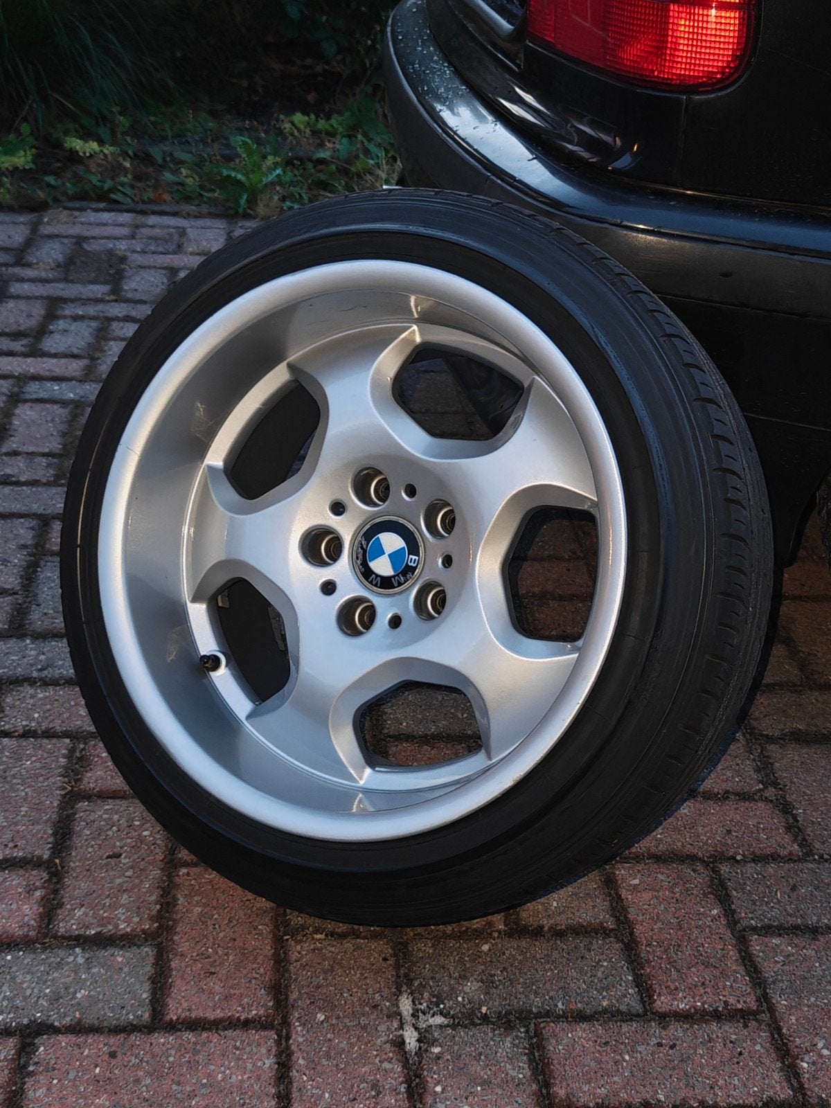 BMW Style 32 velgen met banden - 17 inch, Ophalen, Gebruikt, Banden en Velgen, 17 inch