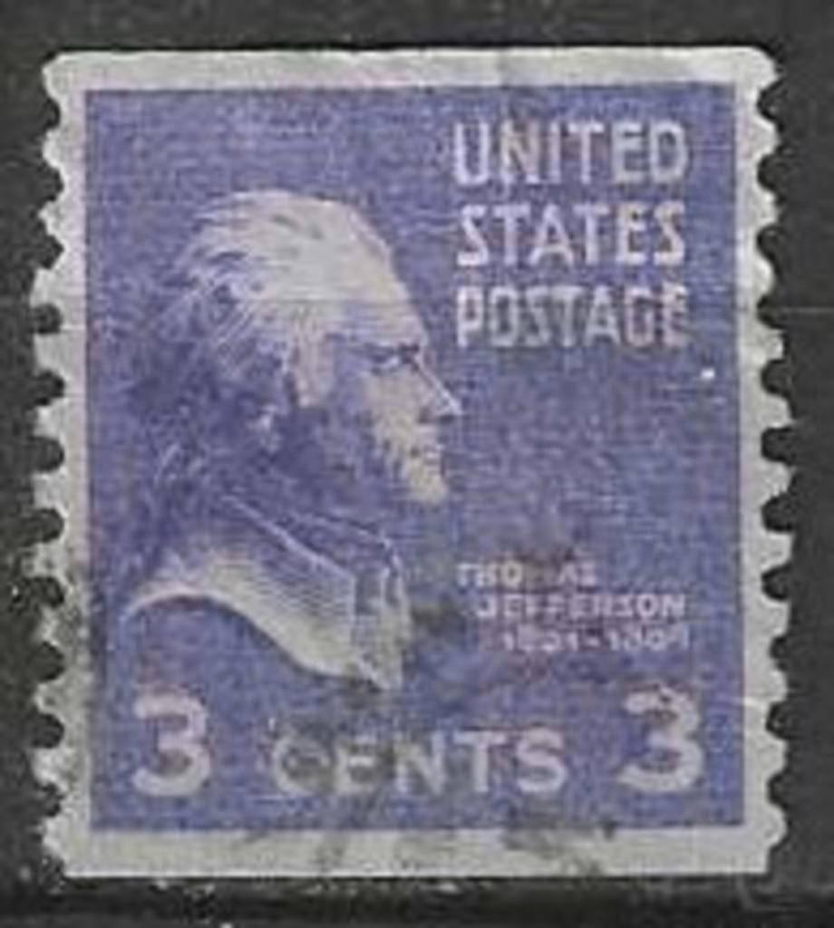 USA 1938 - Yvert 372aV - Thomas Jefferson. (ST), Postzegels en Munten, Postzegels | Amerika, Verzenden, Gestempeld, Noord-Amerika
