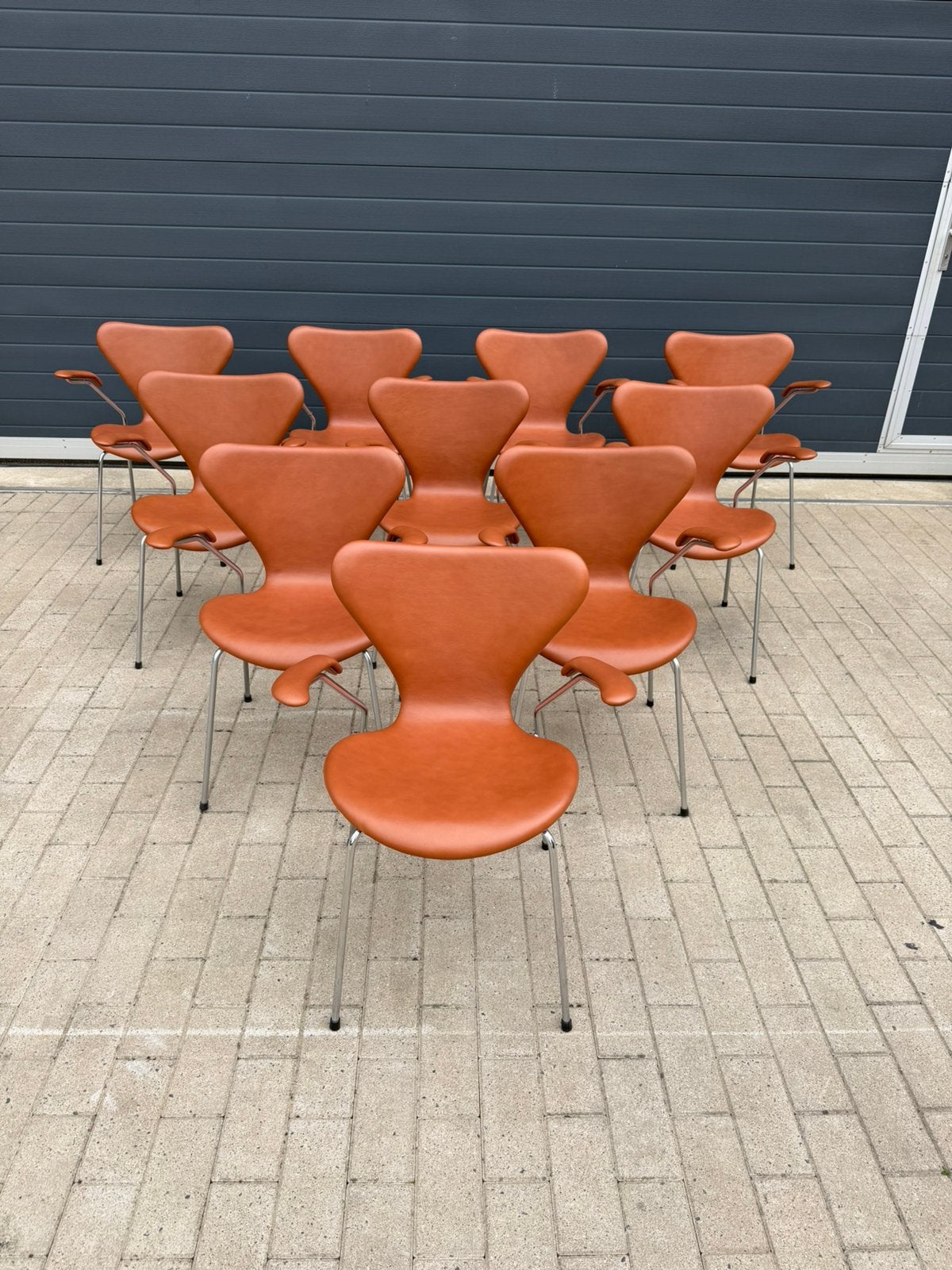 10 Fritz Hansen series 7 Vlinderstoelen Arne Jacobsen 10/10!, Huis en Inrichting, Stoelen, Ophalen of Verzenden, Leolux vitra togo møller sede artifort cassina b&b italia edra