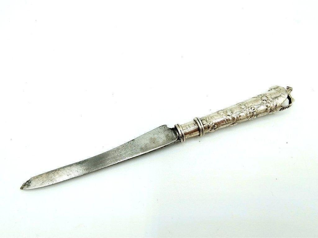 Zilveren mesheft met stalen lemmet, Amsterdam, 1748, Verzenden