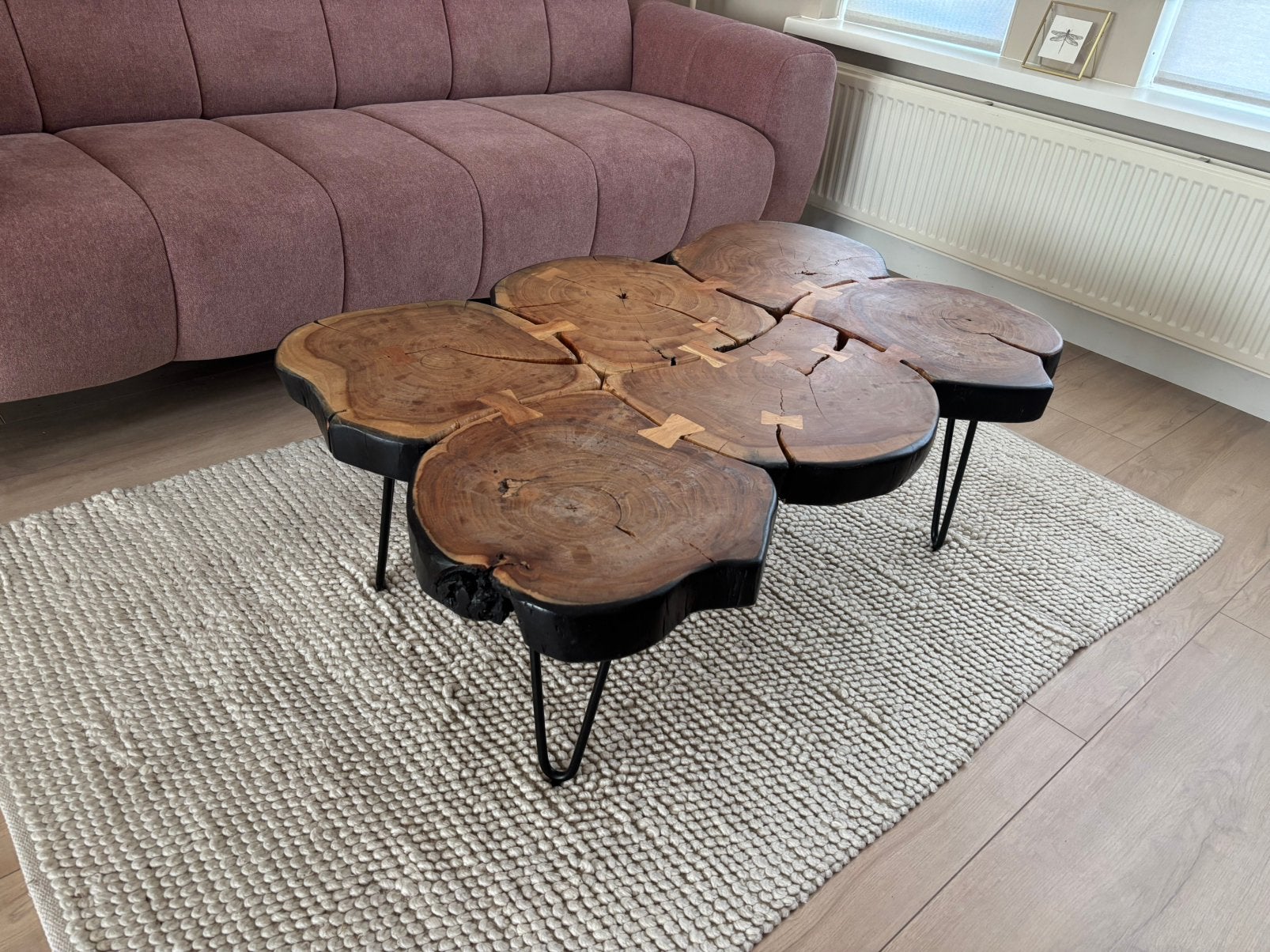 Salontafel hout, Huis en Inrichting, Ophalen, 100 tot 150 cm, 50 tot 100 cm, Zo goed als nieuw