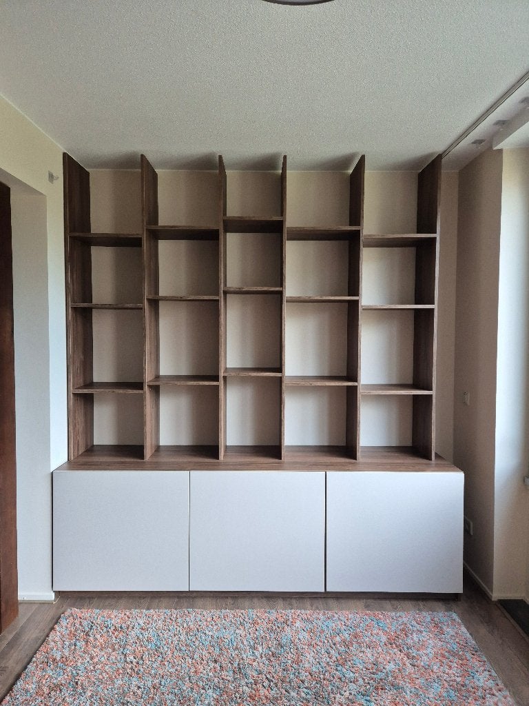 Bookcase with storage cabinet, Huis en Inrichting, Kasten | Boekenkasten, Zo goed als nieuw, 200 cm of meer, 200 cm of meer, 50 tot 75 cm