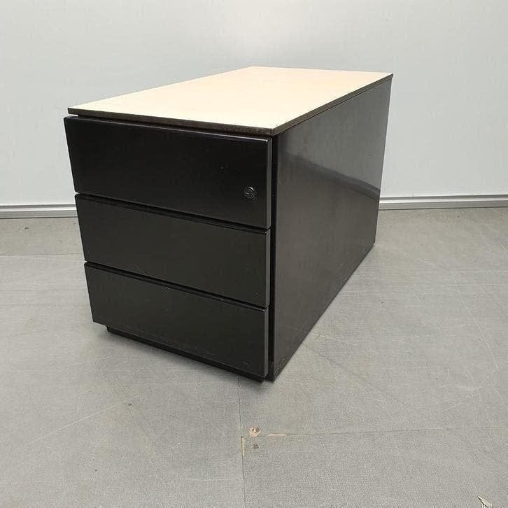ladekast ladeblok zwart metaal 51x43x78 cm, Ophalen, Minder dan 50 cm, Gebruikt, 3 of 4 laden