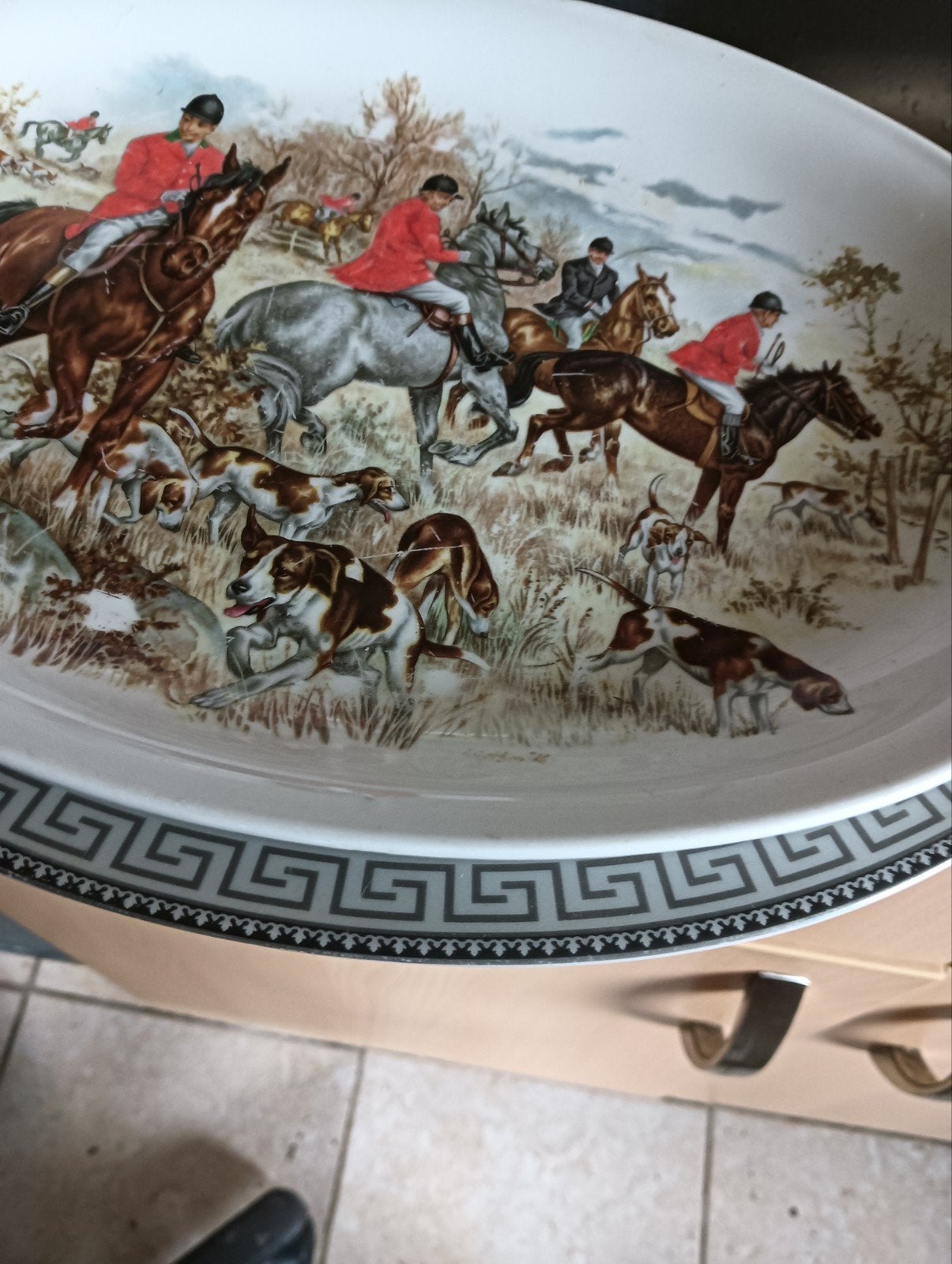 te koop een bord, Ophalen