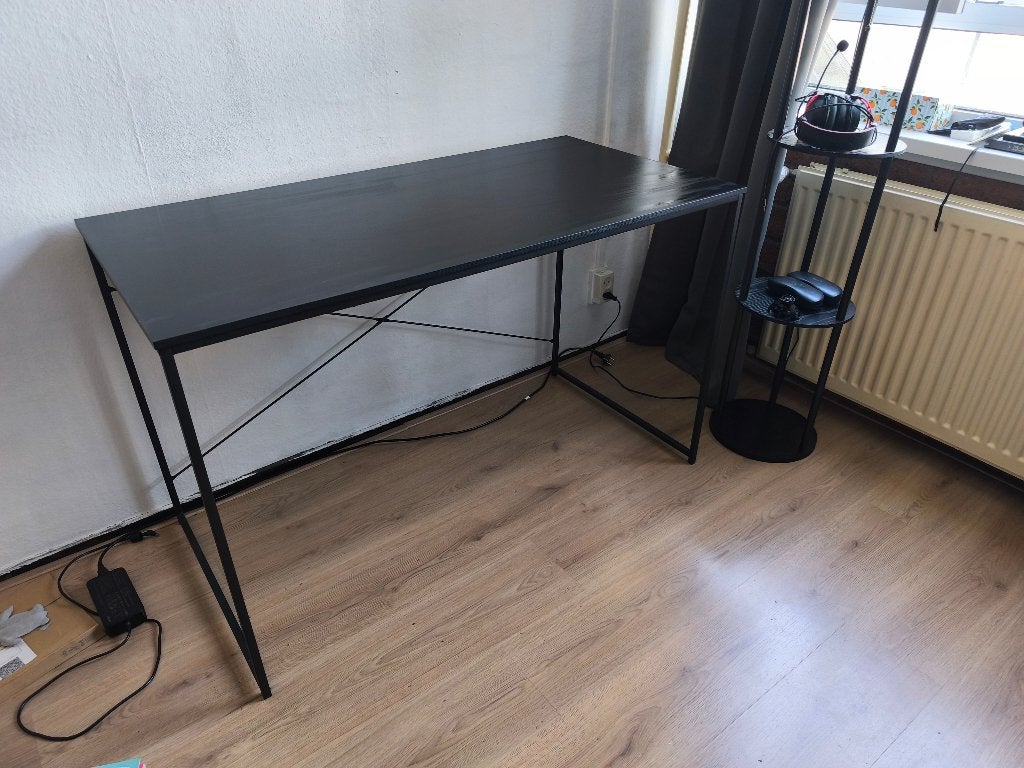 Jysk bureau zwart 120x60, Ophalen, 120 cm, Nieuw, Computerbureau