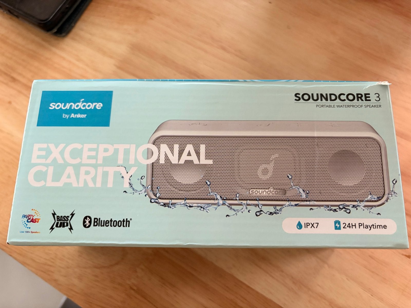 Soundcore 3 Draagbare Waterdichte Bluetooth Speaker, Nieuw, Draagbare speaker, Bluetooth, Minder dan 60 watt