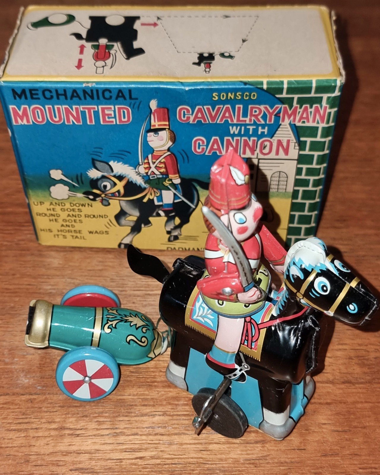 TPS TOPLAY blikken Japan Mounted Cavalryman mint boxed, Antiek en Kunst, Antiek | Speelgoed, Ophalen of Verzenden