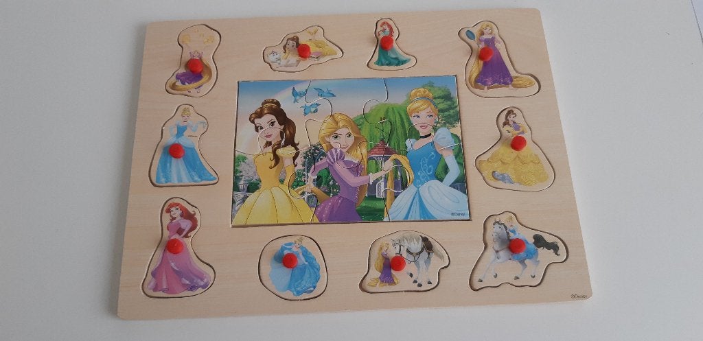 Houten puzzel disney, Ophalen, 10 tot 50 stukjes, Zo goed als nieuw, Van hout