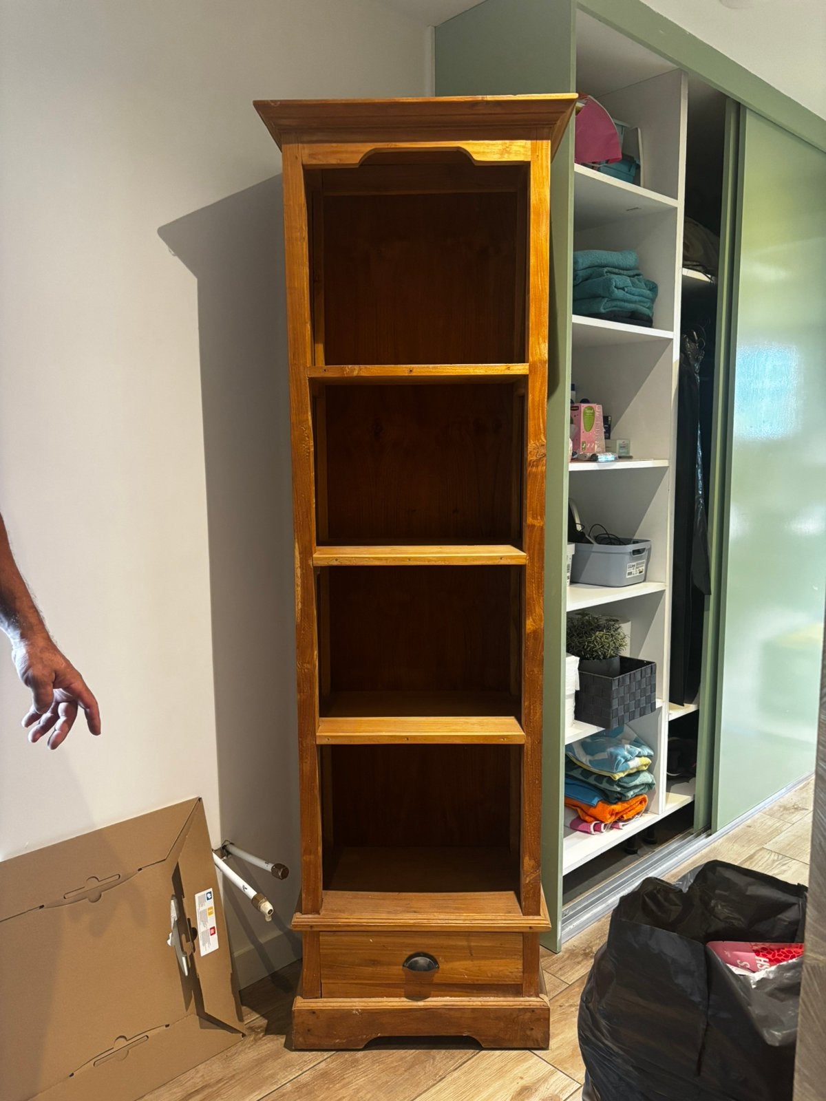 Teak houten kast, Ophalen, Minder dan 50 cm, Gebruikt, Teakhout