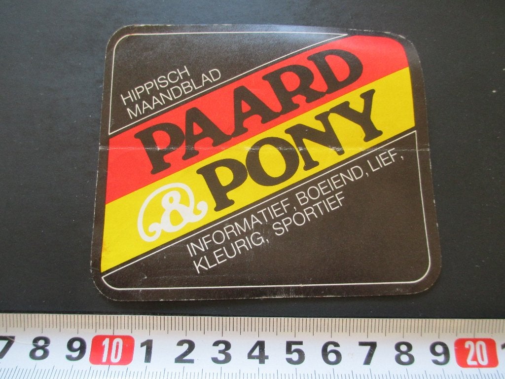 sticker Paard & Pony Hippisch Maandblad, Ophalen, Zo goed als nieuw