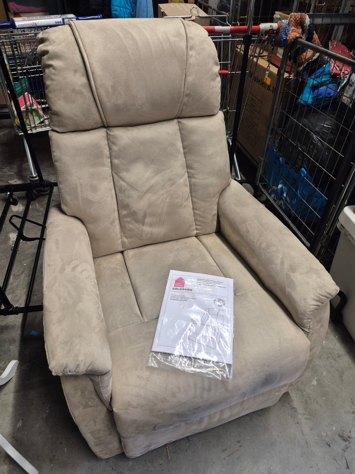 Leen Bakker Colorado fauteuil met motor - Zo goed als nie, Ophalen, Modern, Comfort, 75 tot 100 cm, Zo goed als nieuw