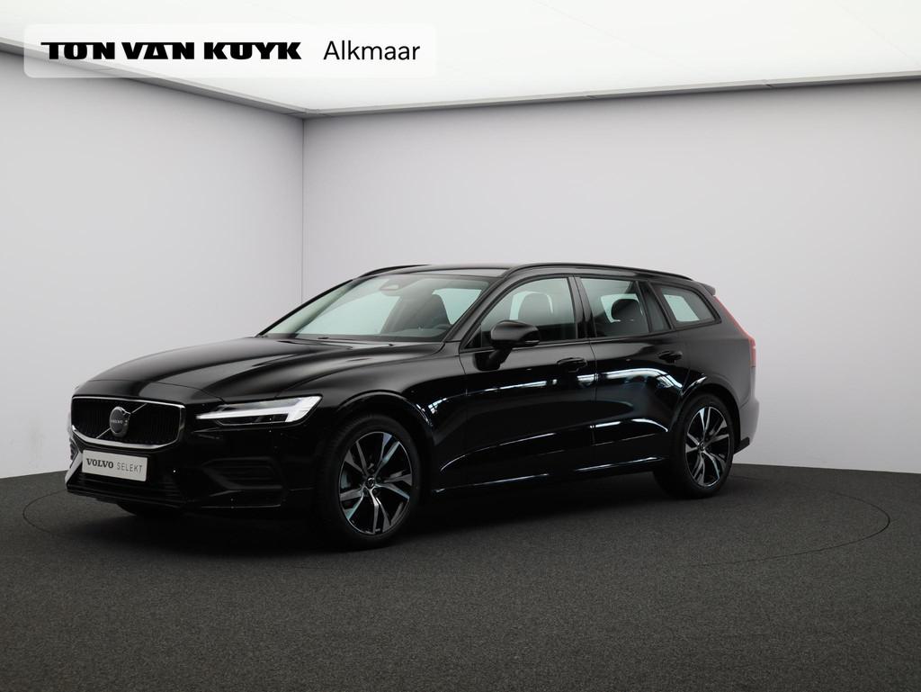 Volvo V60 B4 197PK Essential Edition / Adaptive Cruise / Cli, Stof, 4 cilinders, 1634 kg, Zwart