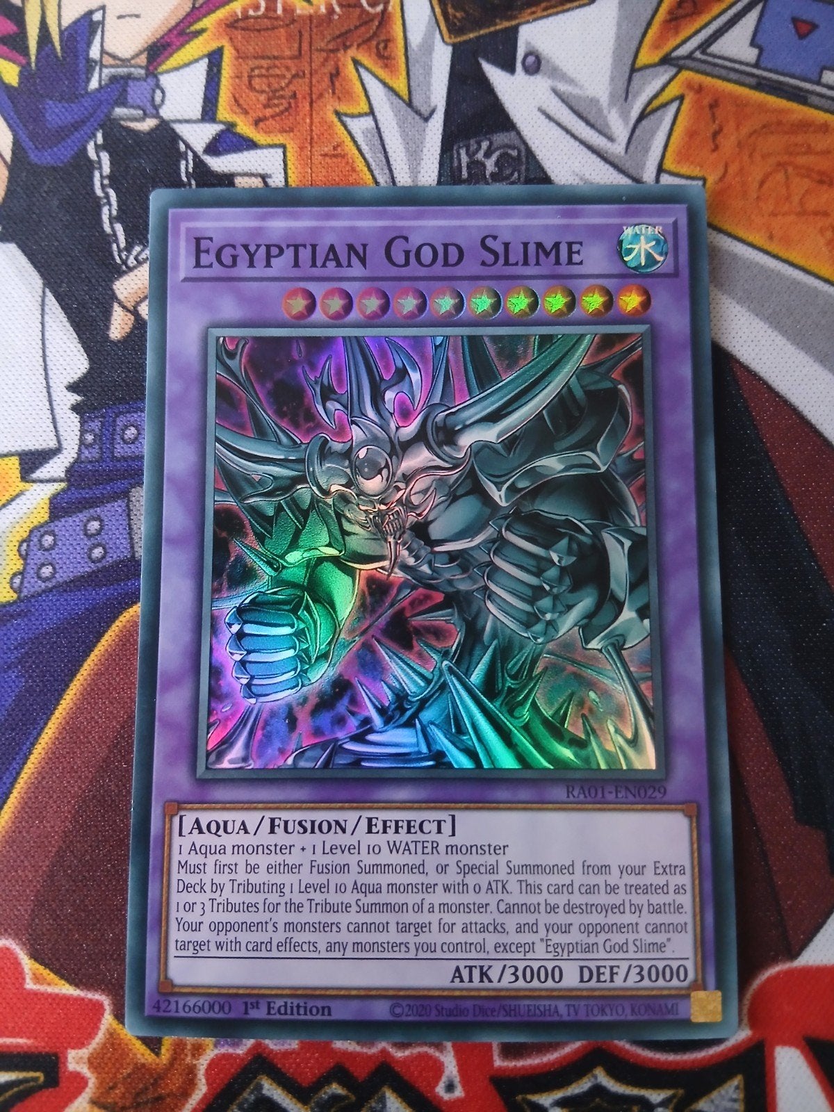 Egyptian God Slime - Super Rare RA01 - Yu-Gi-Oh, Ophalen of Verzenden, Zo goed als nieuw, Foil