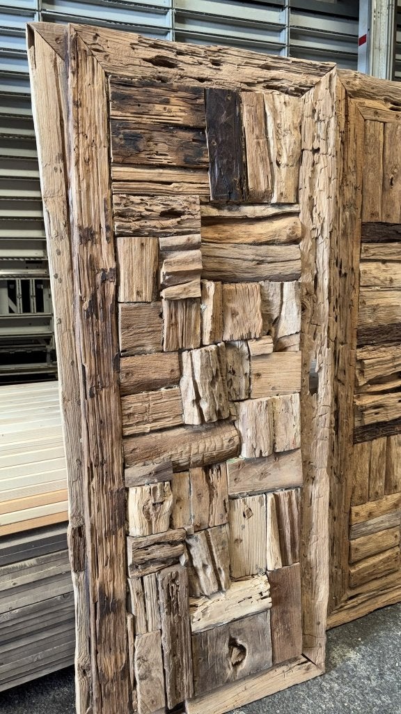 Teakhouten wanddecoratie, Huis en Inrichting, Woonaccessoires | Wanddecoraties, Hout, Nieuw, Ophalen of Verzenden, Bruin