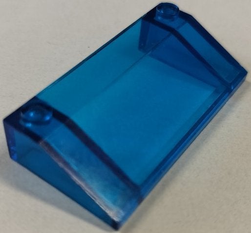 Lego Trans-Dark Blue Slope 33 3 x 6 with Inner Walls, Gebruikt, Overige thema's, Lego, Ophalen of Verzenden