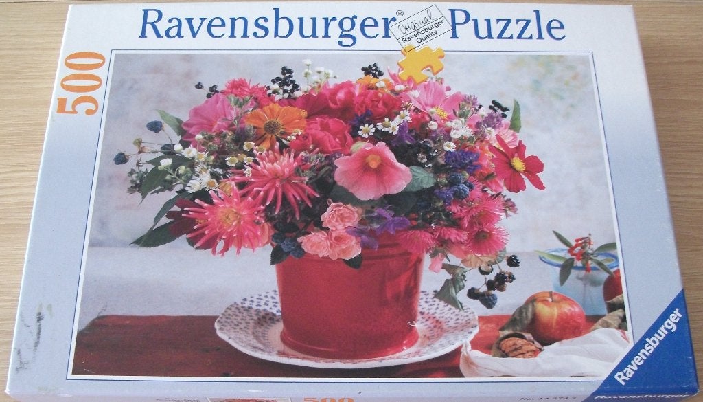 Puzzel *** BLOEMENGROET *** 500 stukjes Ravensburger, Ophalen of Verzenden, 500 t/m 1500 stukjes, Zo goed als nieuw, Legpuzzel