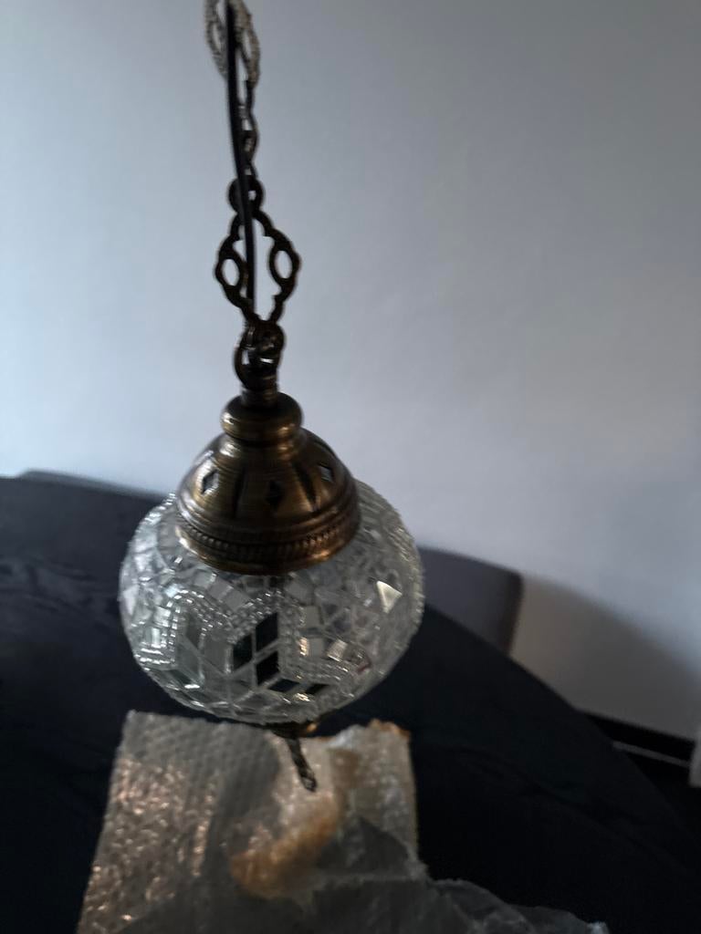 Turkse Mozaïek Hanglamp - Nieuw, Huis en Inrichting, Lampen | Hanglampen, Ophalen of Verzenden, Nieuw, Glas
