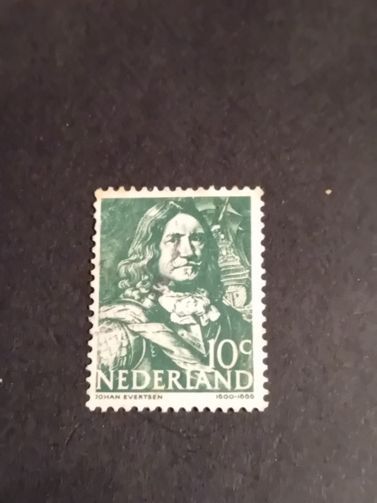 Nederlandse postzegel Johan Evertsen 10c, Postzegels en Munten, Ophalen of Verzenden, Na 1940, Gestempeld