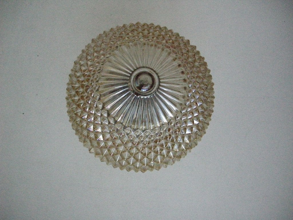 Plafondlampje gekleurde glas ananas - zgan, Huis en Inrichting, Ophalen, E27 (groot), 16 cm, Vintage