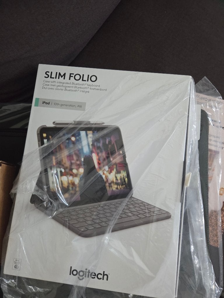Logitech Slim Folio Hoes met Toetsenbord voor iPad 10e Gen, 10 inch, Verzenden, Logitech, IPad 10e generatie en A16