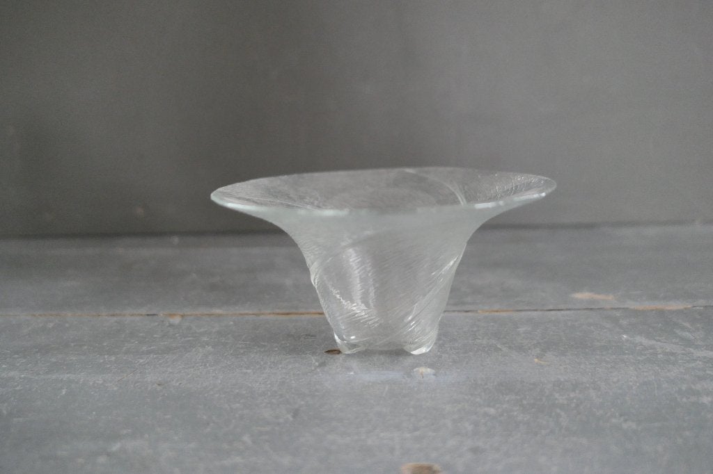 Vintage kandelaar theelichthouder glas Scandinavisch design, Overige materialen, Verzenden, Zo goed als nieuw, Kandelaar