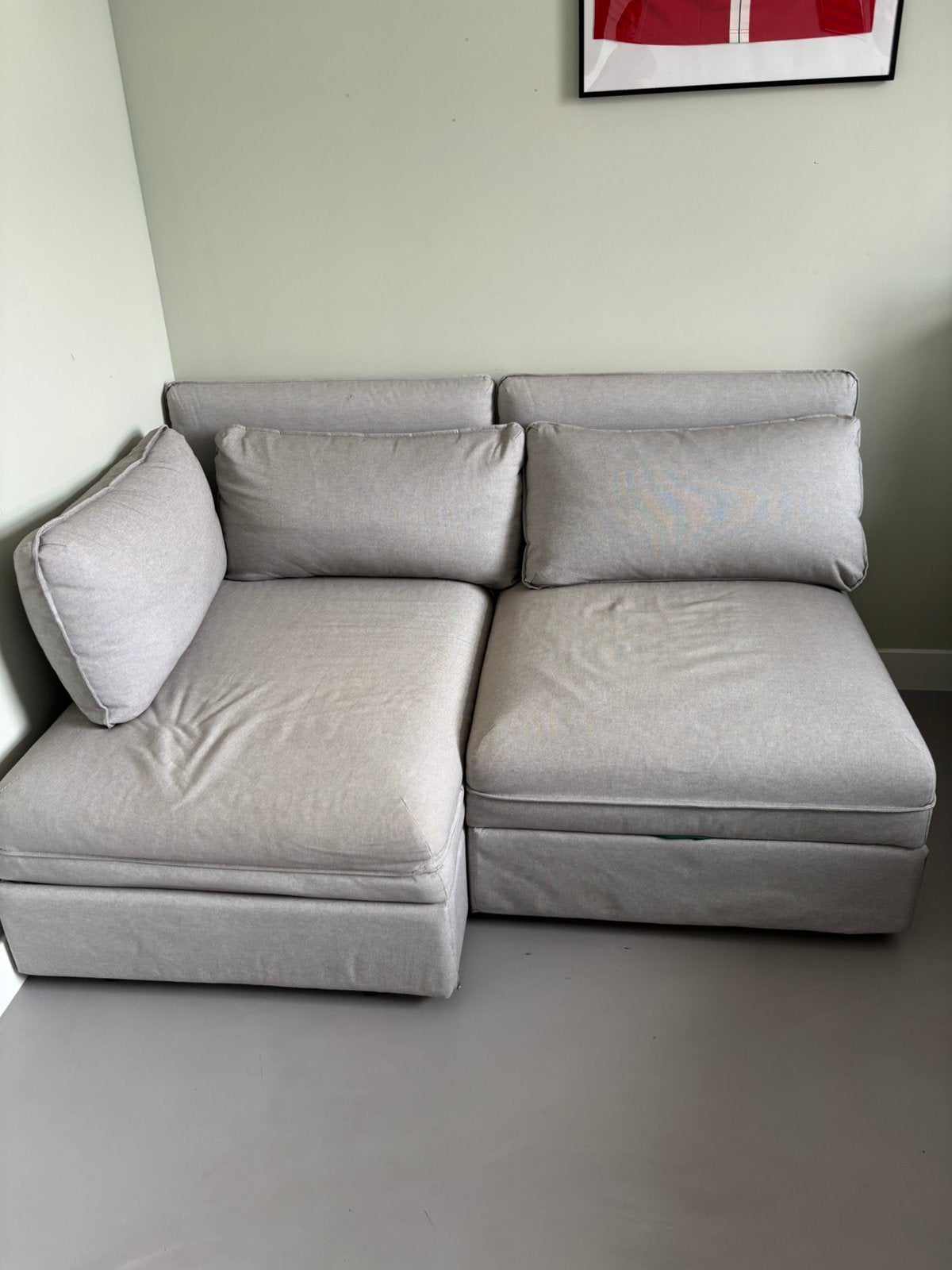 Ikea Valentuna modulaire bank en slaapbank met opbergruimte, Ophalen, Gebruikt, Tweepersoons, 75 tot 100 cm