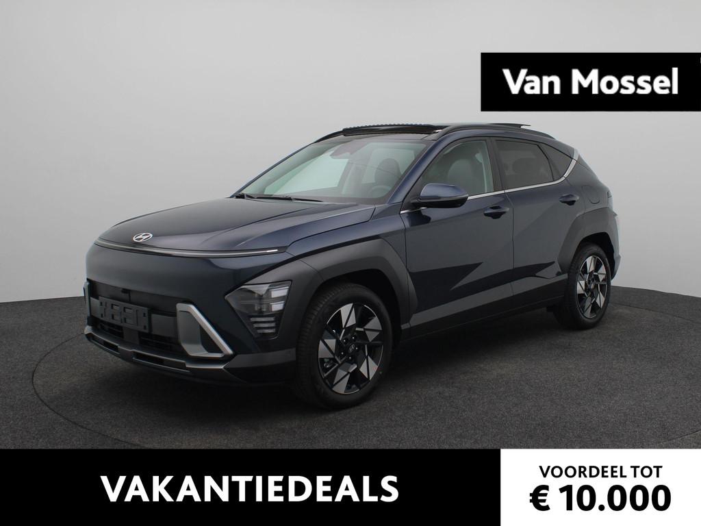 Hyundai Kona 1.6 GDI HEV Premium Sky |Schuif-panorama dak |, Blauw, Bedrijf, Nieuw, Hybride Elektrisch/Benzine