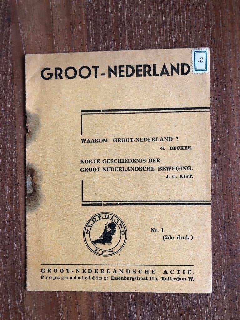 Groot-Nederland: Waarom Groot-Nederland? (2e druk), G. Becker, J.C. Kist, Ophalen of Verzenden, Algemeen, Tweede Wereldoorlog