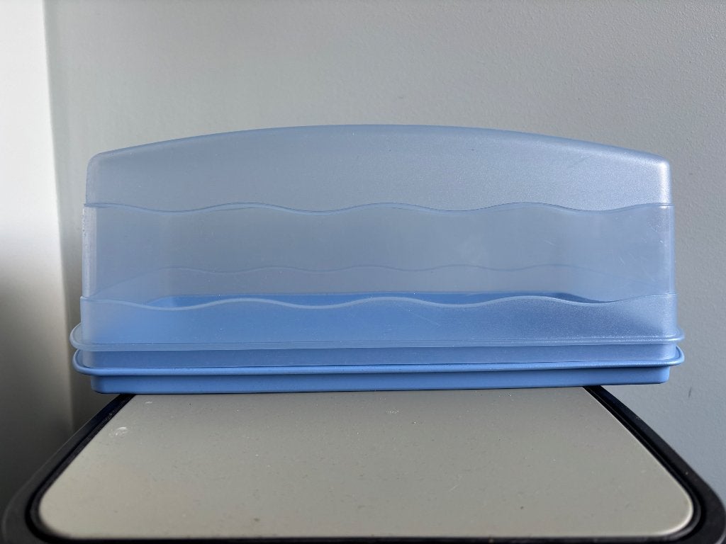 Tupperware cake doos, Ophalen, Gebruikt, Bewaardoos, Blauw