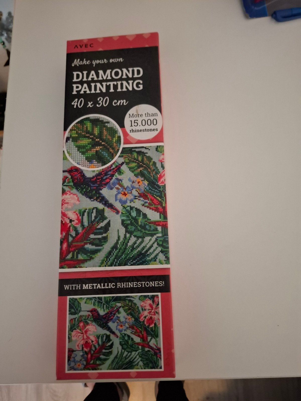 Diamond Painting Kolibrie 40x30 cm met Metallic Rhinestones, Ophalen of Verzenden